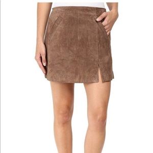 Blank NYC Midnight Toker Suede Mini Skirt